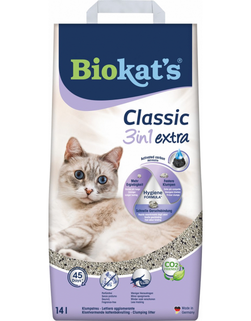 Biokat's Classic Extra 3 In 1 - Kattenbakvulling - 14 l