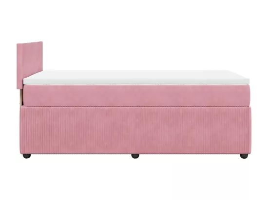Sommier à lattes de lit avec matelas Rose 90x190 cm Velours