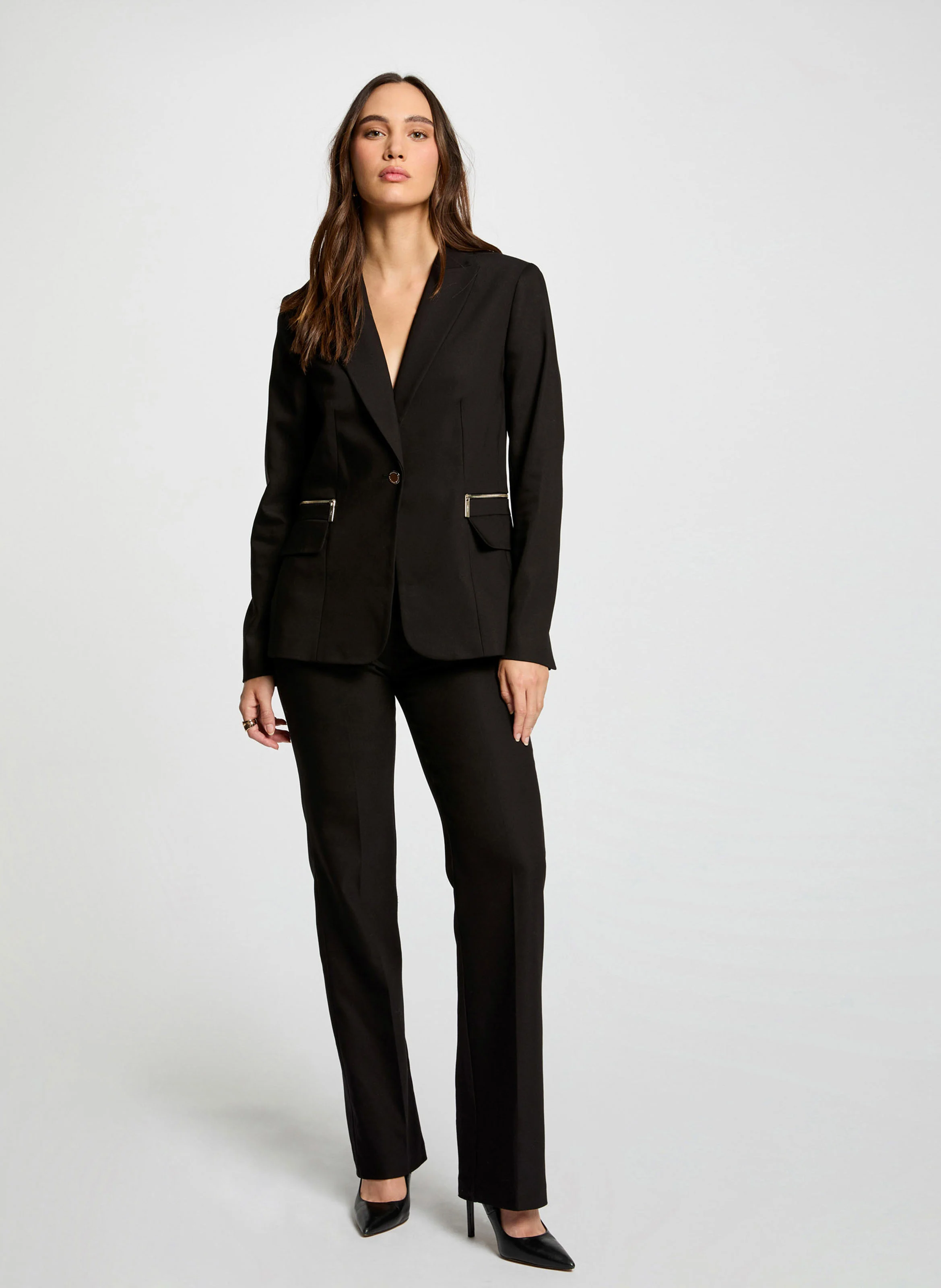 VBEKA.F - Veste ajustée col tailleur | Noir
