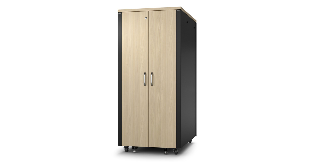 APCNetShelter AR4032IA, 32U server rack  (Houtkleur/zwart, 75(b) x 167,5(h) x 113,04(d) cm, geluiddicht)