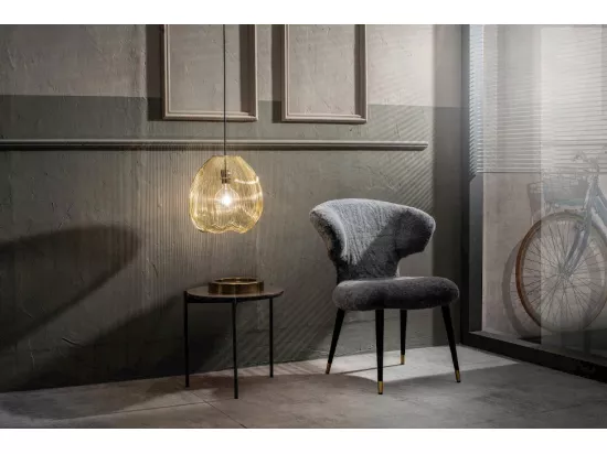 Fauteuil Moderne - Fury - Gris, Noir, Or
