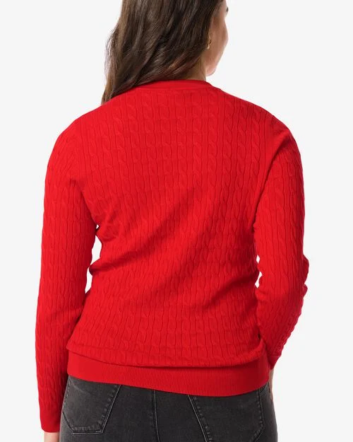 pull maillé Louisa pour femmes  rouge