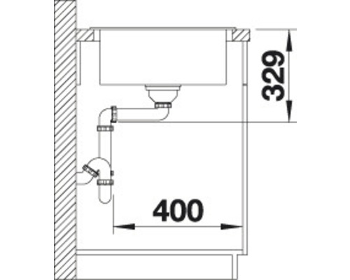 Blanco SONA 5 S spoelbak 860 x 500 mm tartufo 519678