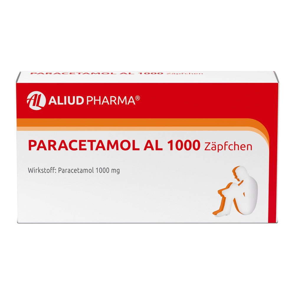 Paracetamol AL 1000 Zäpfchen bei akuten Schmerzen und Fieber