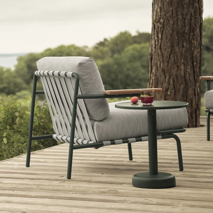 Muuto - Settle Outdoor Lounge Chair, grau / grau (Stoff Laze 1)