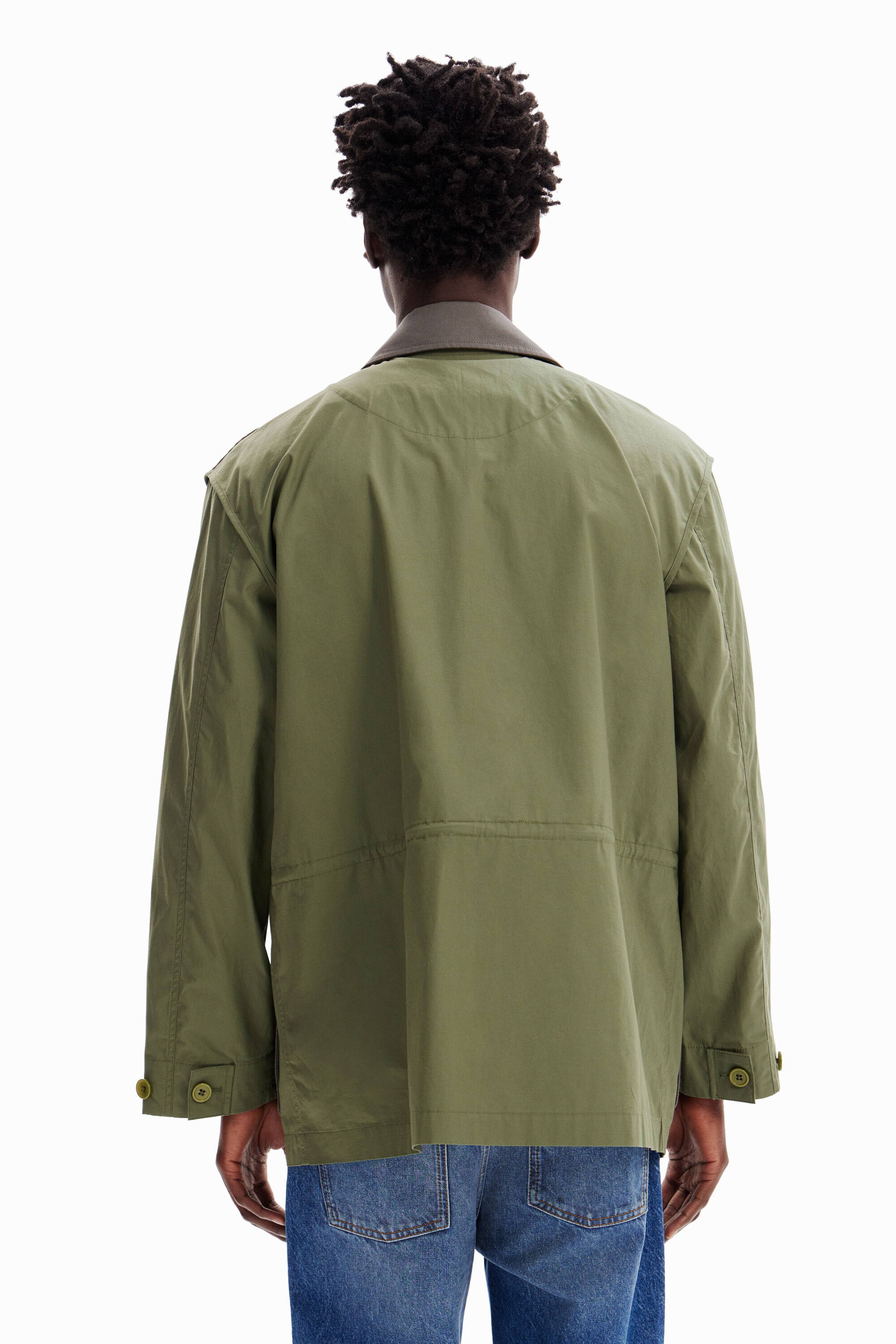 Parka combinée poches