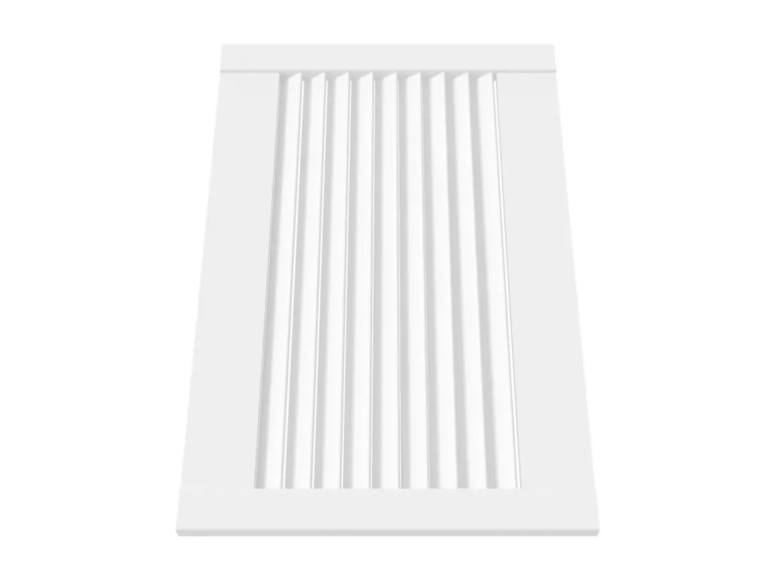 Portes d'armoire à persiennes 2pcs blanc 39,5x59,4cm pin massif