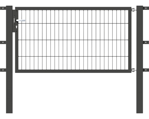 Enkele poort ALBERTS Flexo 150 x 80 cm 6/5/6 kader 40x40 incl. palen 8 x 8 cm antraciet