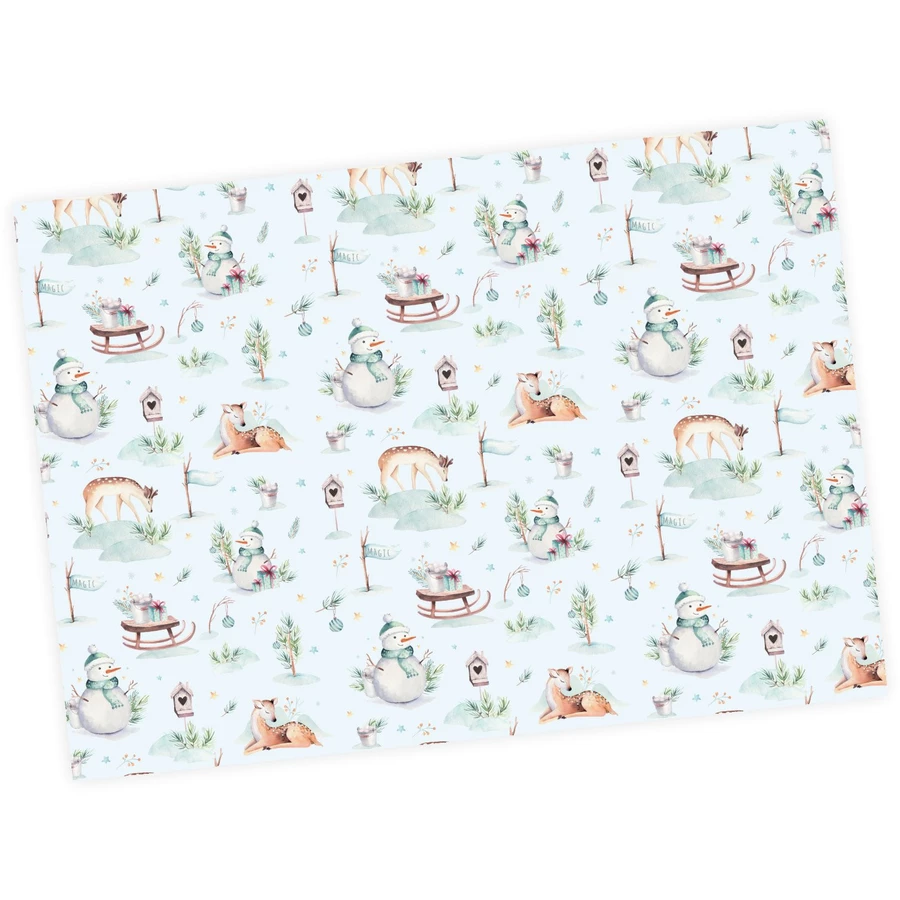 Nikima Geschenkpapier 5 Bögen Winterland – 1,60€qm Größe: - 84,1 x 59,4 cm bunt