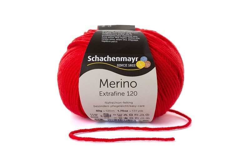 Handstrickgarn MERINO EXTRAFINE 120 - tomate - 50g