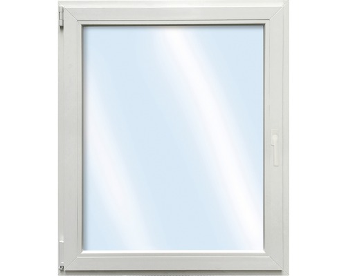 ARON Basic enkelvleugelig kunststof raam, RC2 gelaagd veiligheidsglas, wit, 800x1200 mm, DIN links