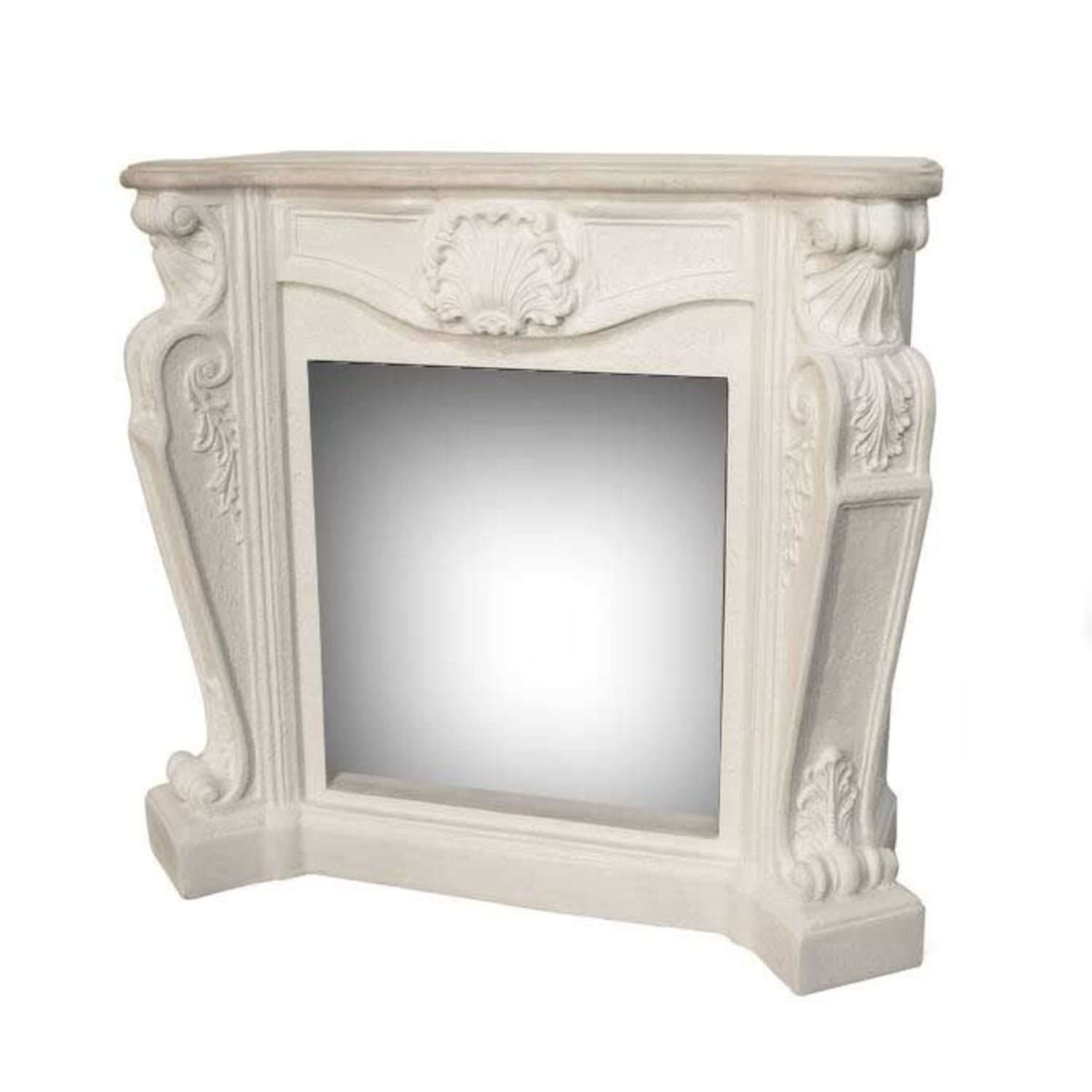 Xaralyn sined louis cadre de cheminee blanc de style classique