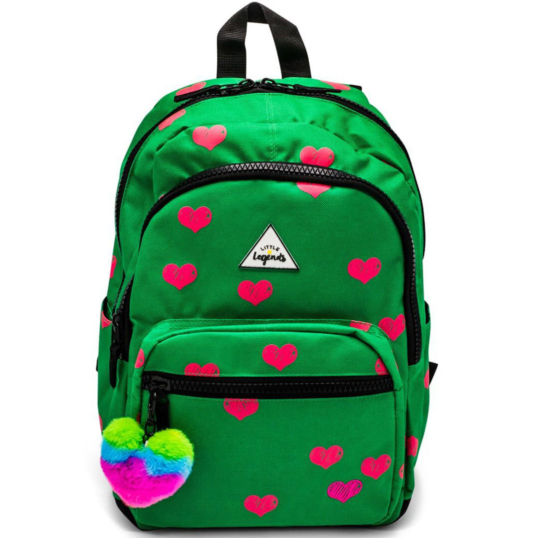 Little legends kinderrugzak met regenhoes large - heart - 38 cm