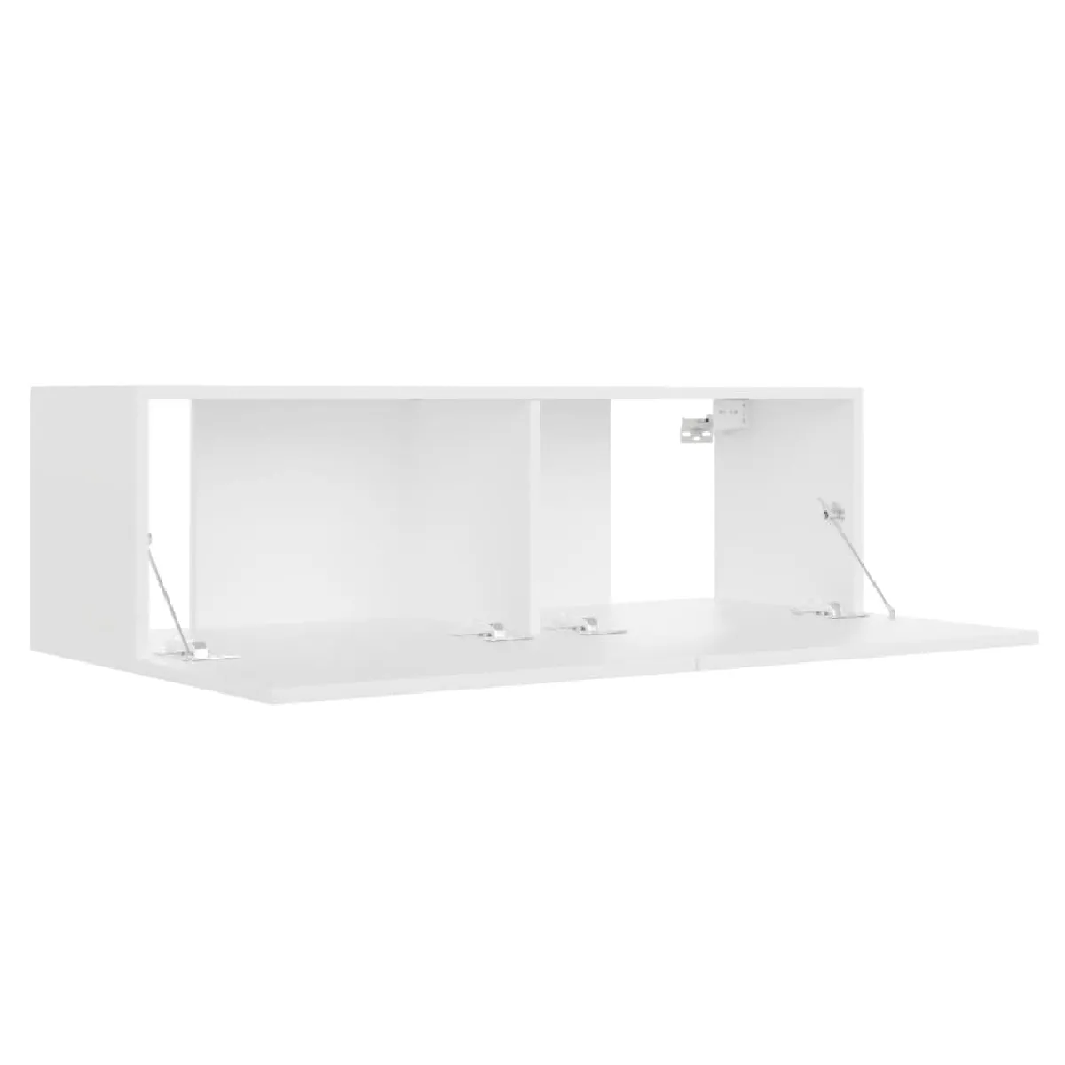 vidaXL Meuble TV mural - Blanc - 100 cm - Bois d'ingénierie