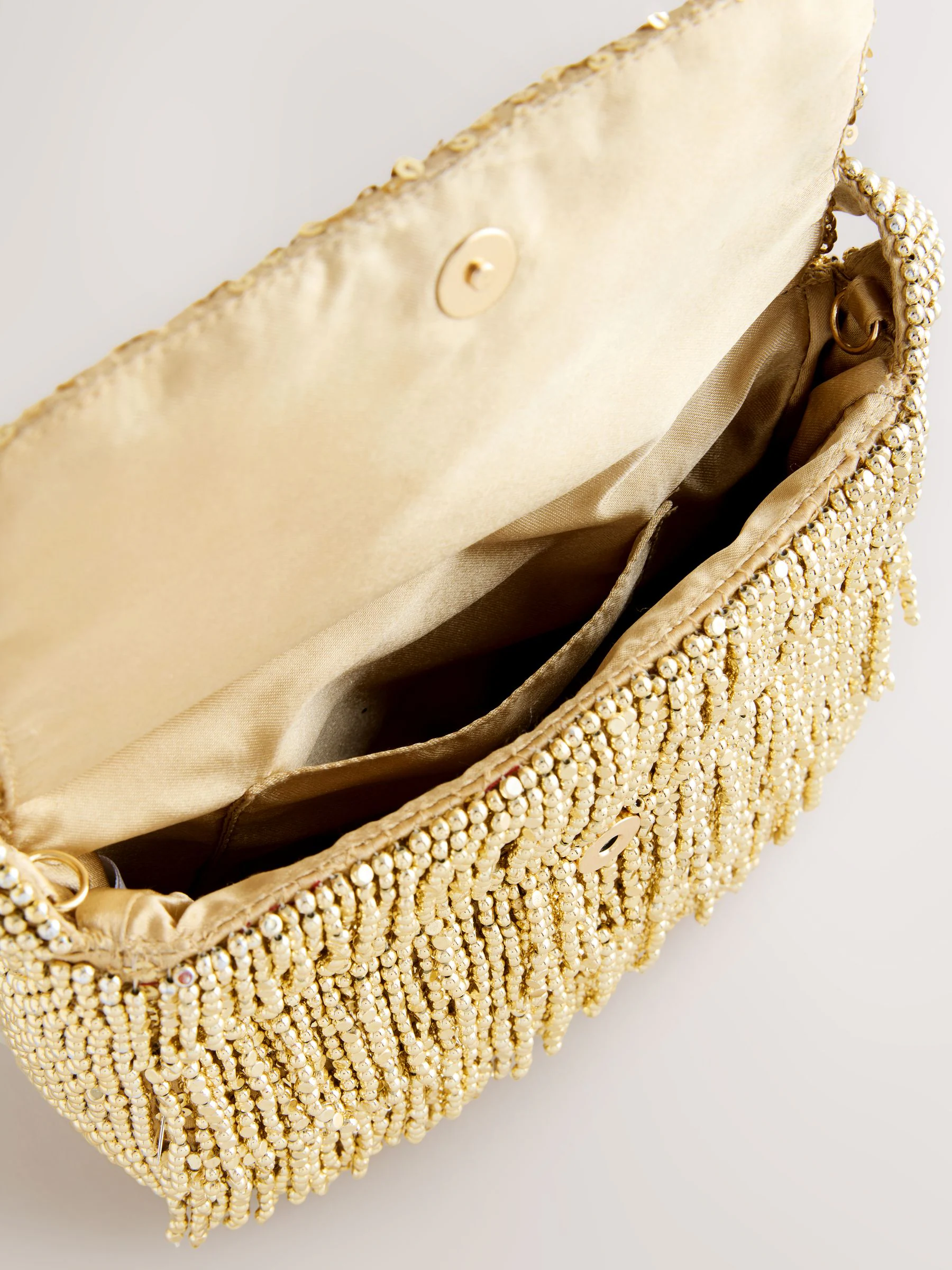 Goud - Mini Sparkle Beaded Hand Held Bag