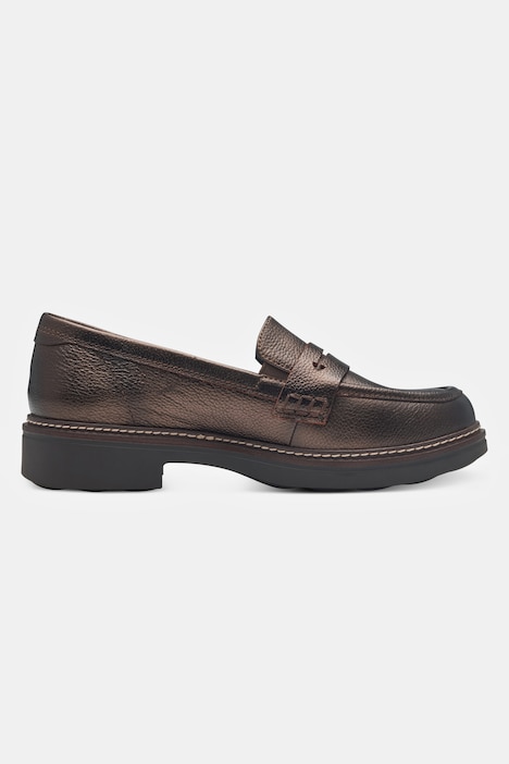 Tamaris Leder-Loafer, Zierspange, Wechselfußbett