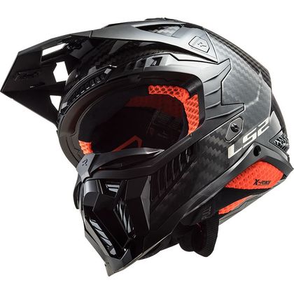 Casque cross LS2 MX703 C - X-FORCE - GLOSS CARBON 2024 - Noir