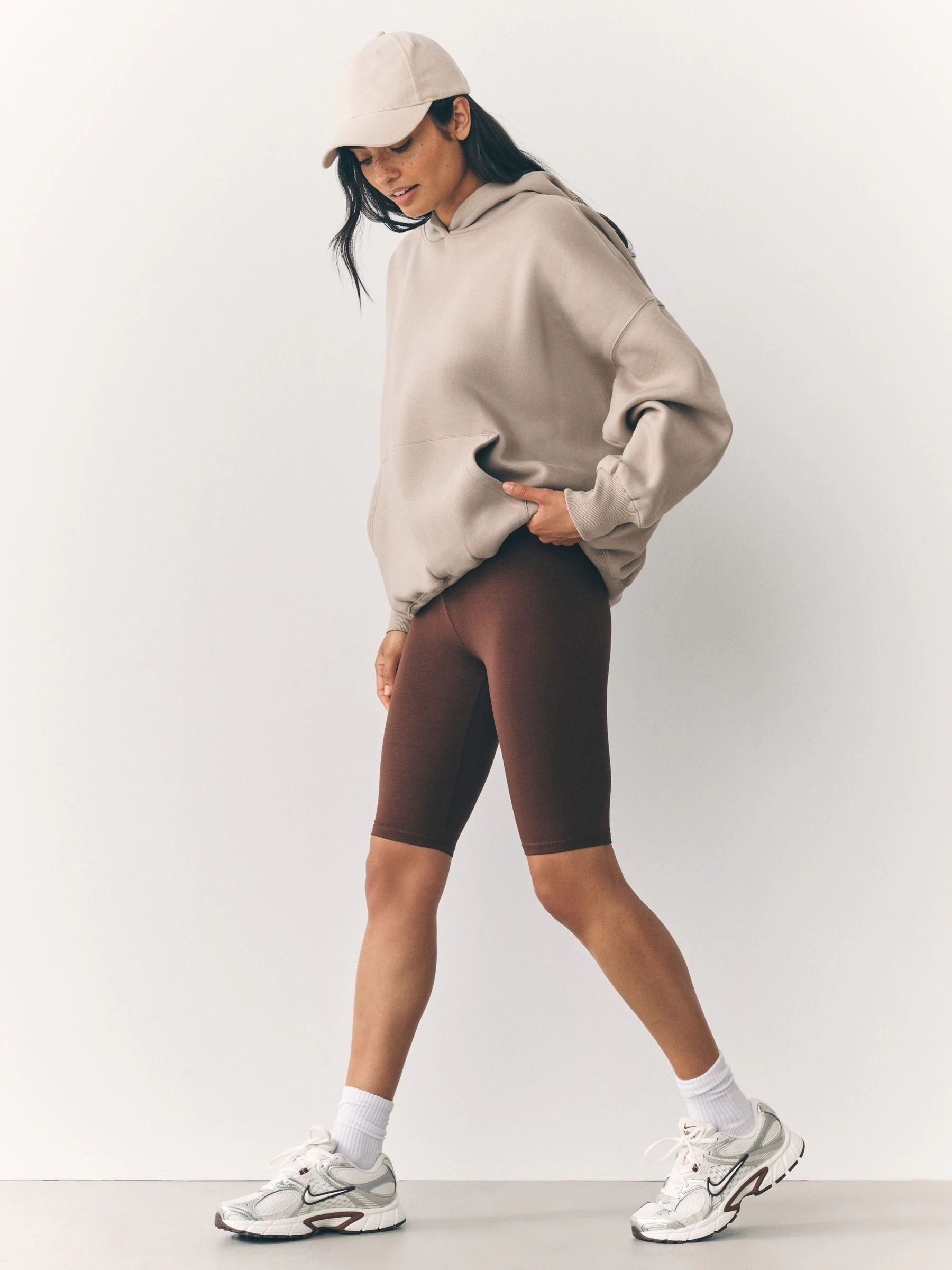 Chocoladebruin - Jersey fietsshort