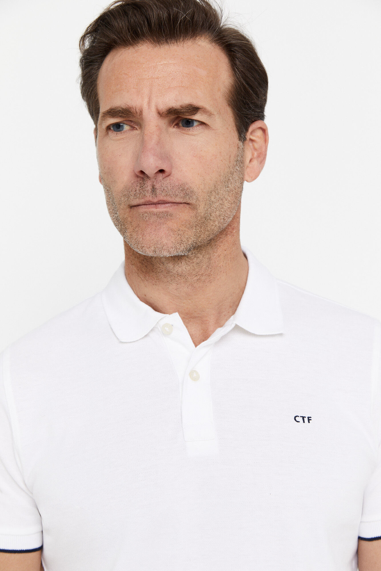 Camisa polo básica - branca
