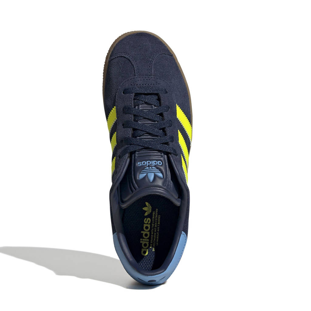 adidas Gazellesneakers donkerblauw/geel/gum