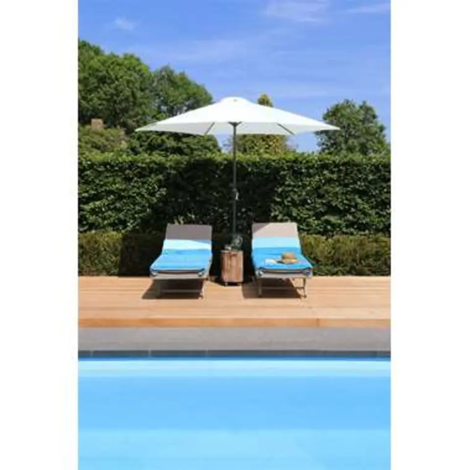 PimXL Luxe 6-ribs Parasol - Ø300cm - Wit