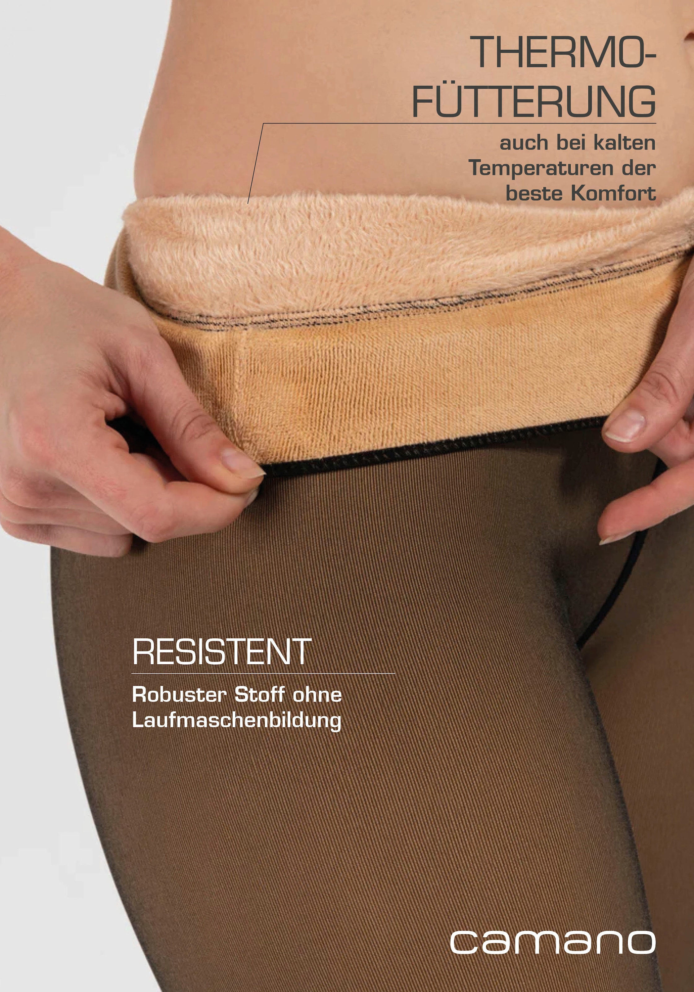 Camano Strumpfhose »comfort« 120 1er Pack,  Thermo Warm & Transparent Tights, 120DEN, Komfort-Baumwollzwickel