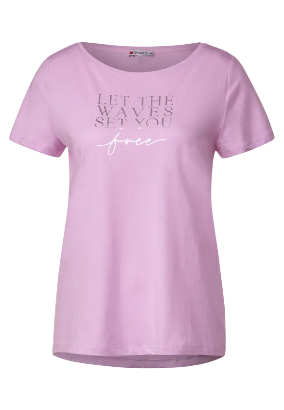 T-Shirt mit Partprint - cherry blossom rose