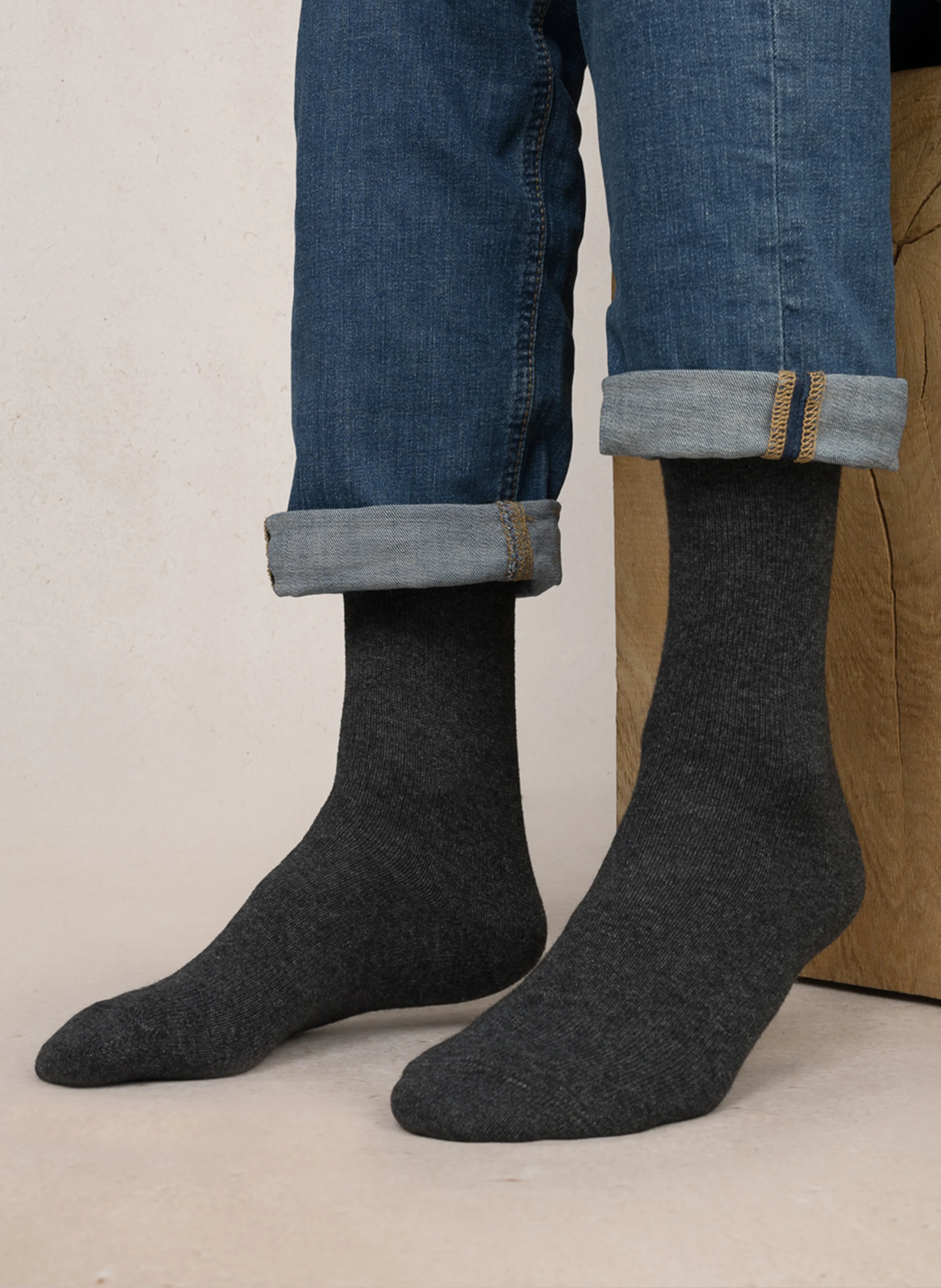 Chaussettes en laine mélangée | Gris