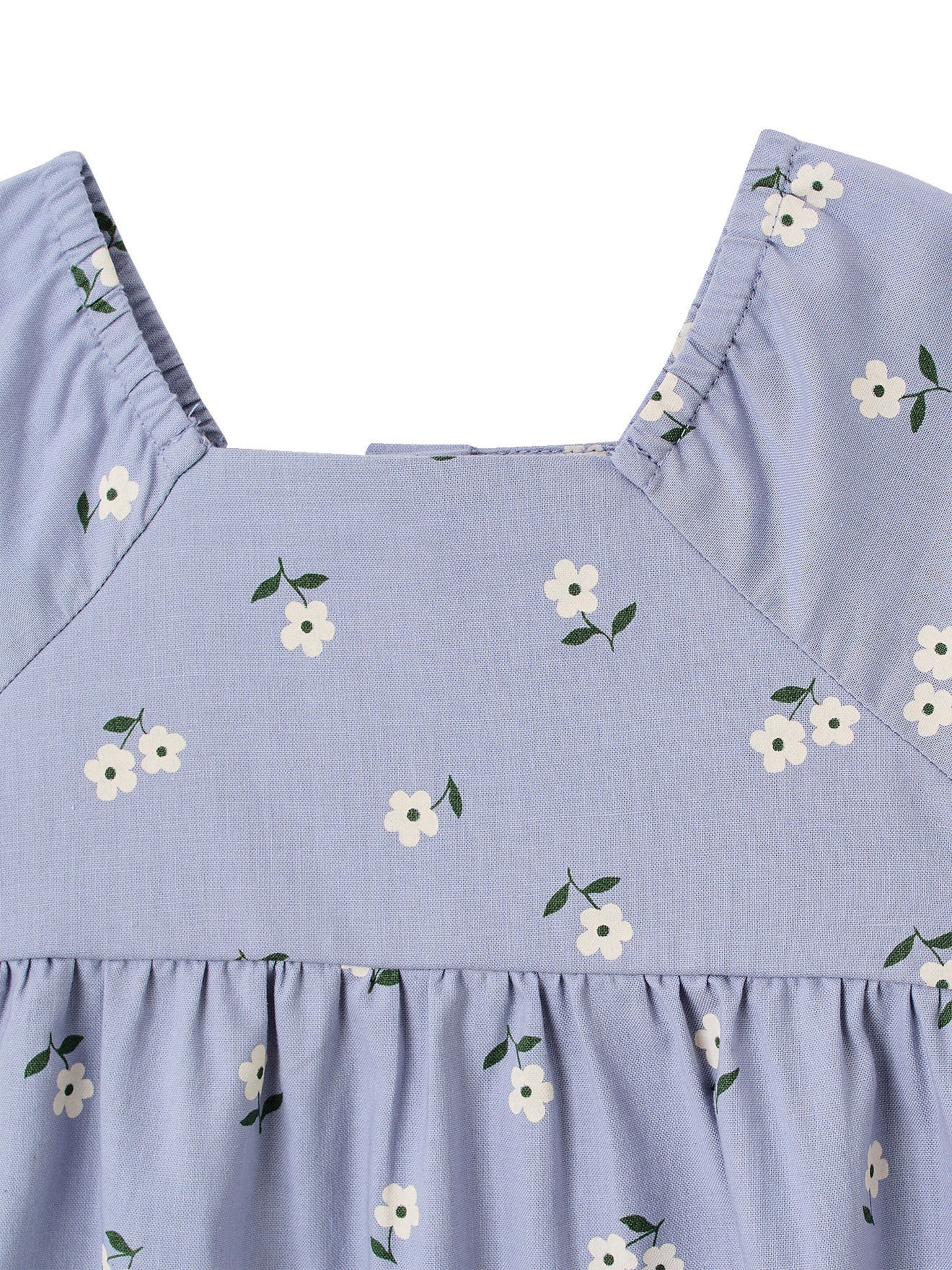 Vertbaudet Mädchen Baby Overall mit Schmetterlingsärmeln himmelblau