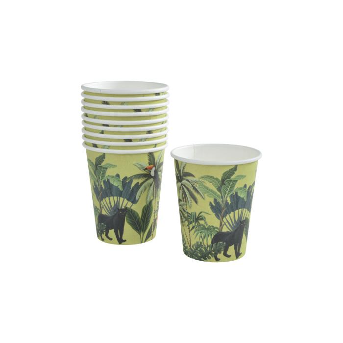 SET 10 GOBELETS CARTON 23CL PALMERAIE