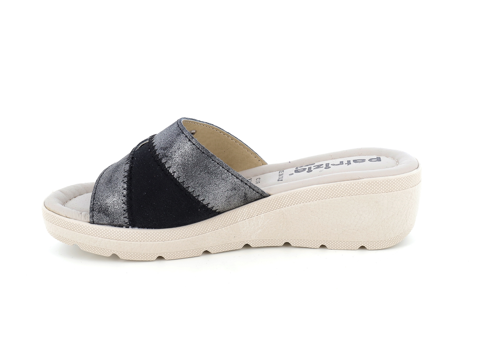 P brand-411 / P / NU Synthétique Noir Satin