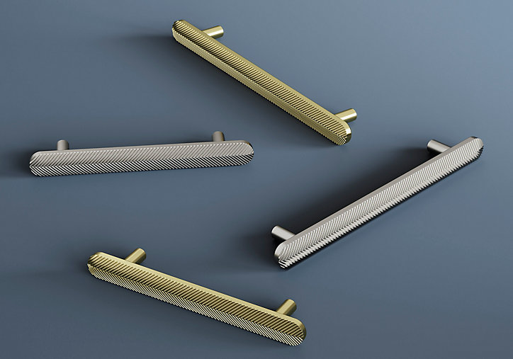 Poignée de meuble arrondi GoodHome Garlan aluminium effet laiton satin doré l.168mm x l.15mm x H. 27mm entraxe 128mm