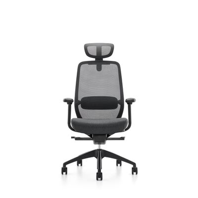 Fauteuil de bureau ZEBULON - accoudoirs réglables - appuie-tête réglable - noir
