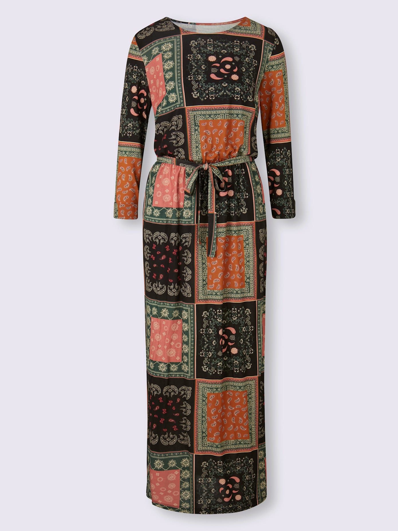 Robe en jersey imprimé patchwork