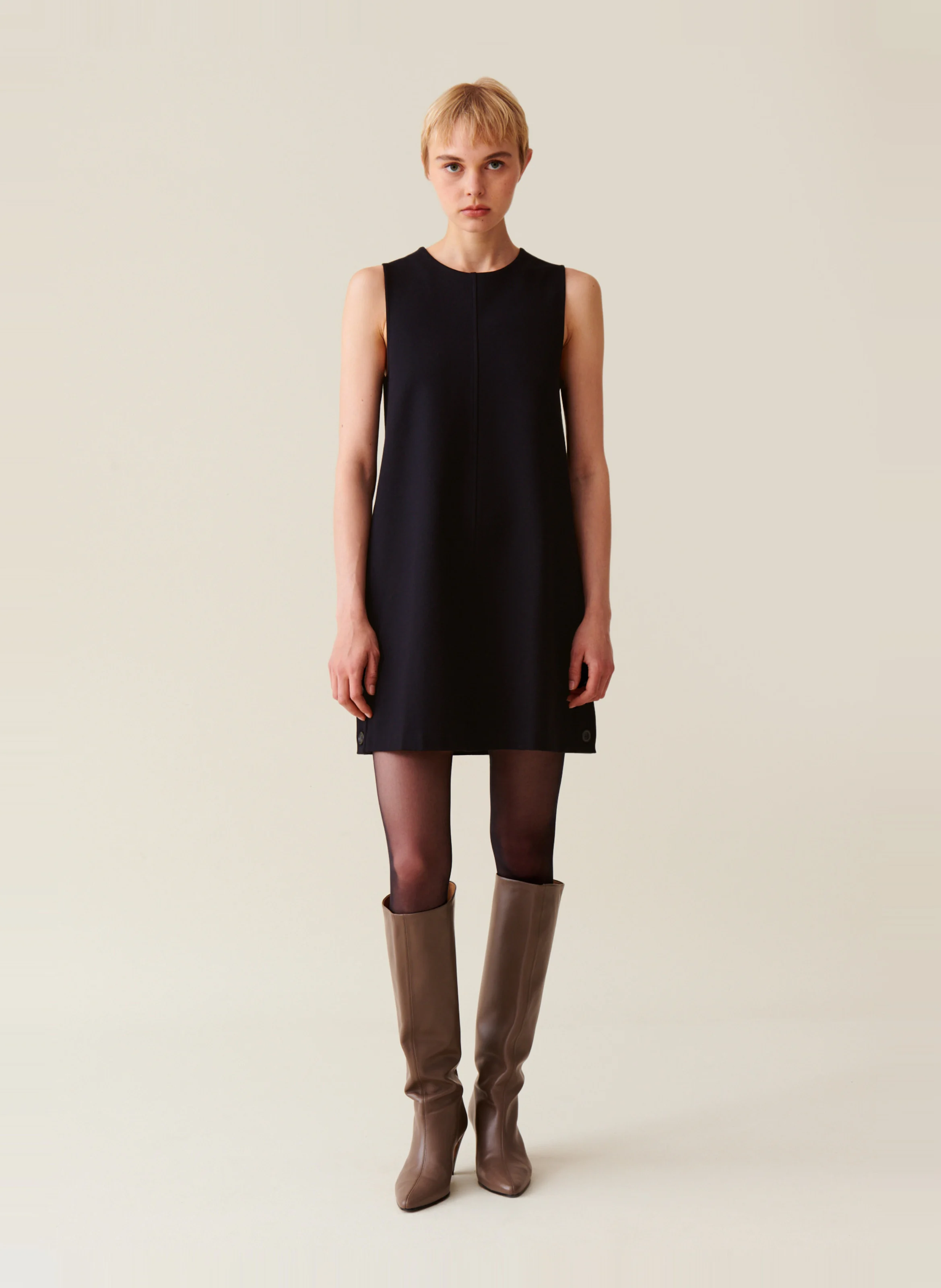 Robe courte sans manches | Bleu