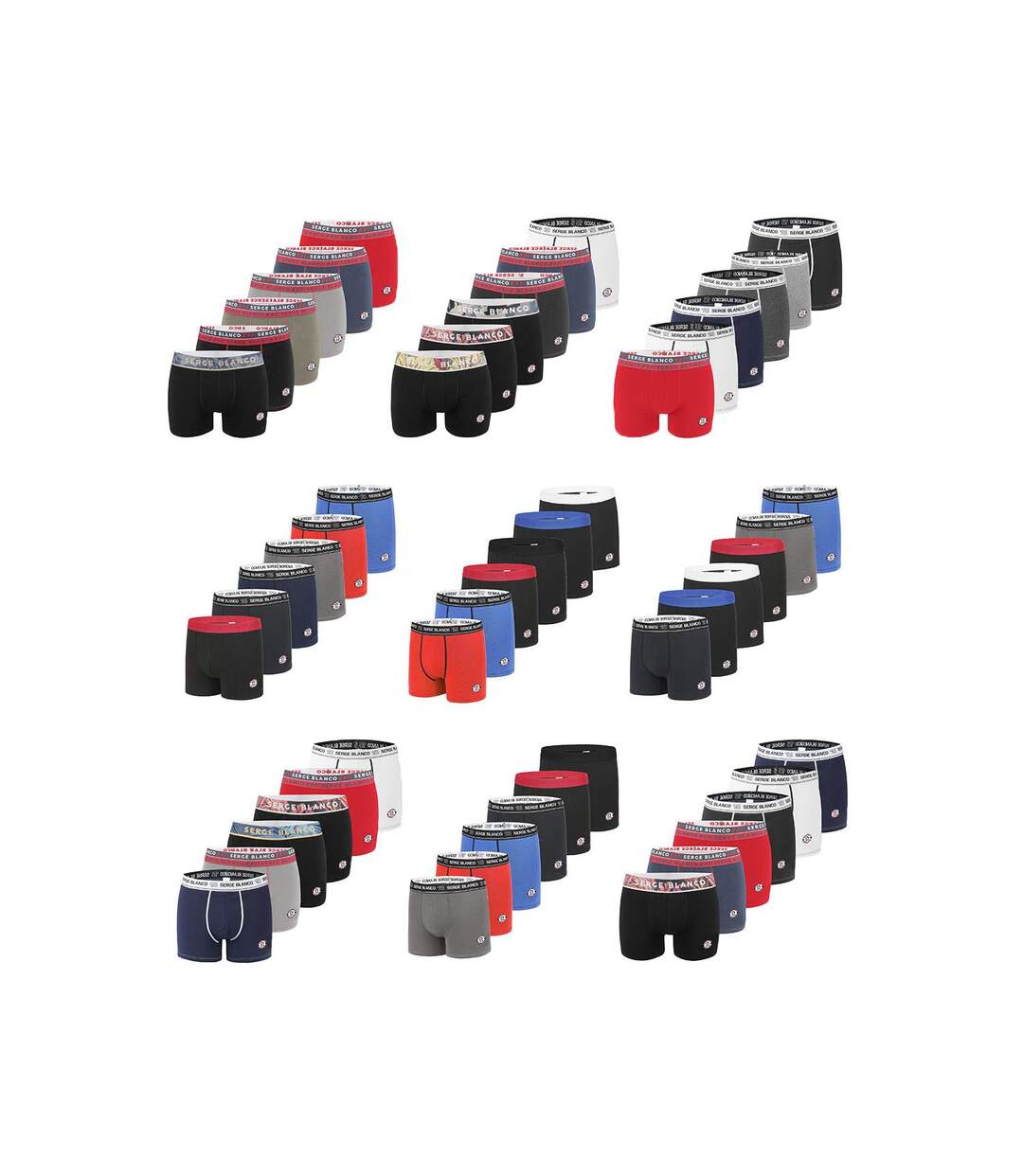 Pack Surprise Boxer Homme Aléatoire (Lot de 6), Caleçon Homme Coton