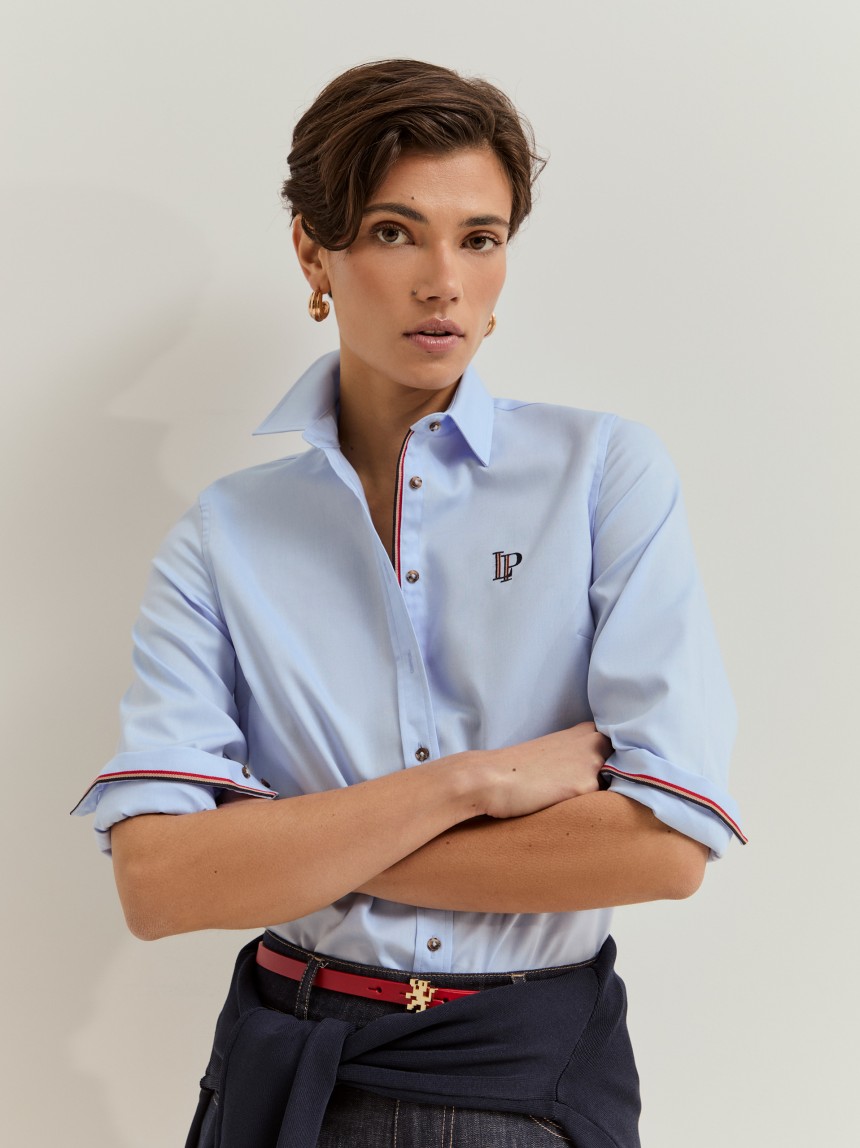 Camisa regular fit em algodão