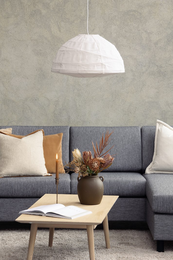 Square U-hjørnesofa Tekstil Reda 1/1 Grey, arm 4, ben 12 cm rund sort tre. Sjeselong. Vendbar
