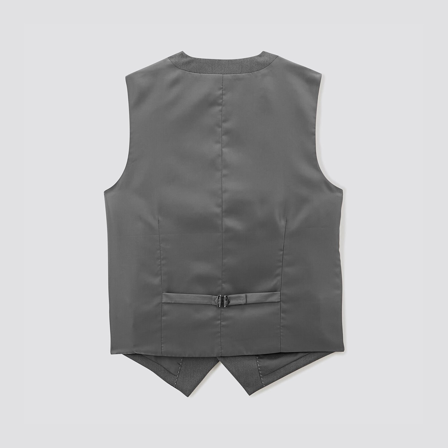 Gilet de costume uni slim Gris foncé