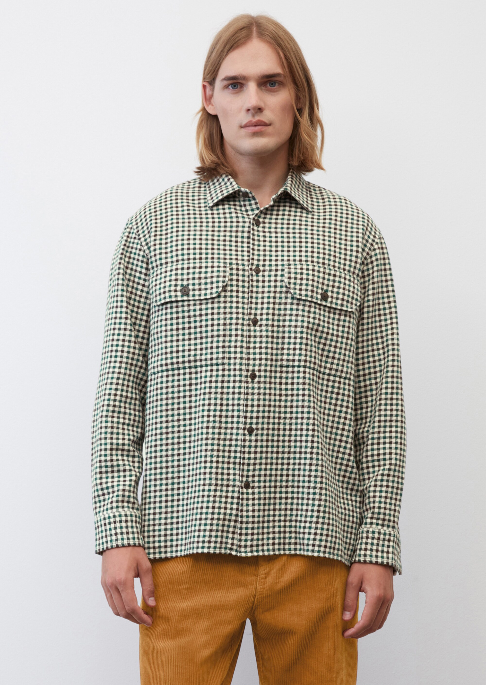 Winter-Twill Langarm-Hemd relaxed aus reiner Bio-Baumwolle