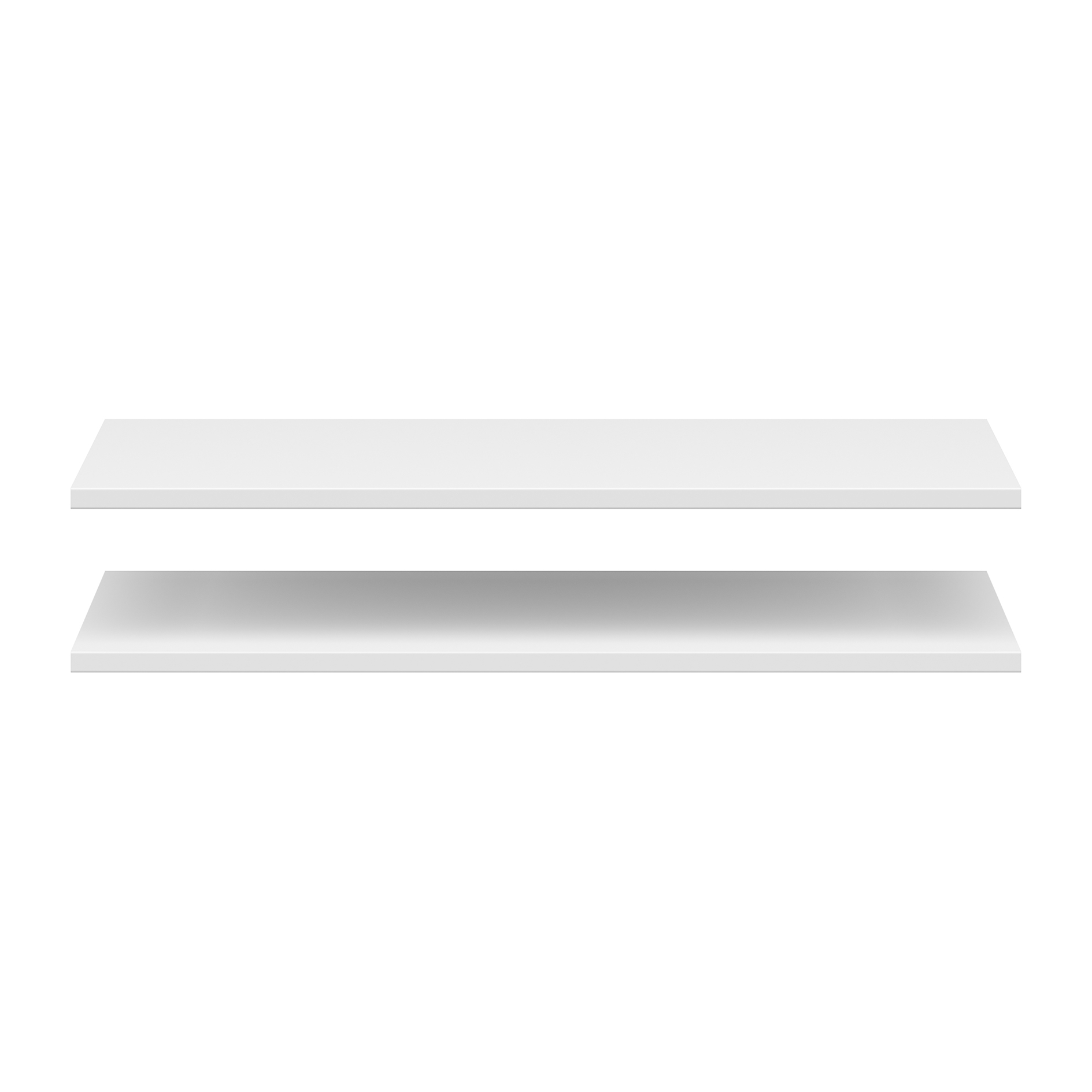 2-teiliges Einlegeboden-Set - weiß - 67 cm