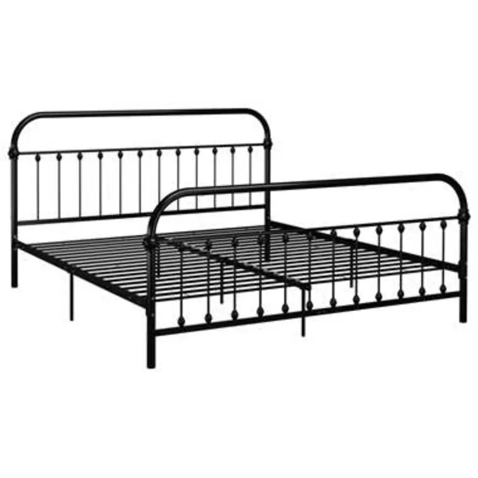 vidaXL - Tweepersoonbed - Zwart - Metaal - 180x200 cm