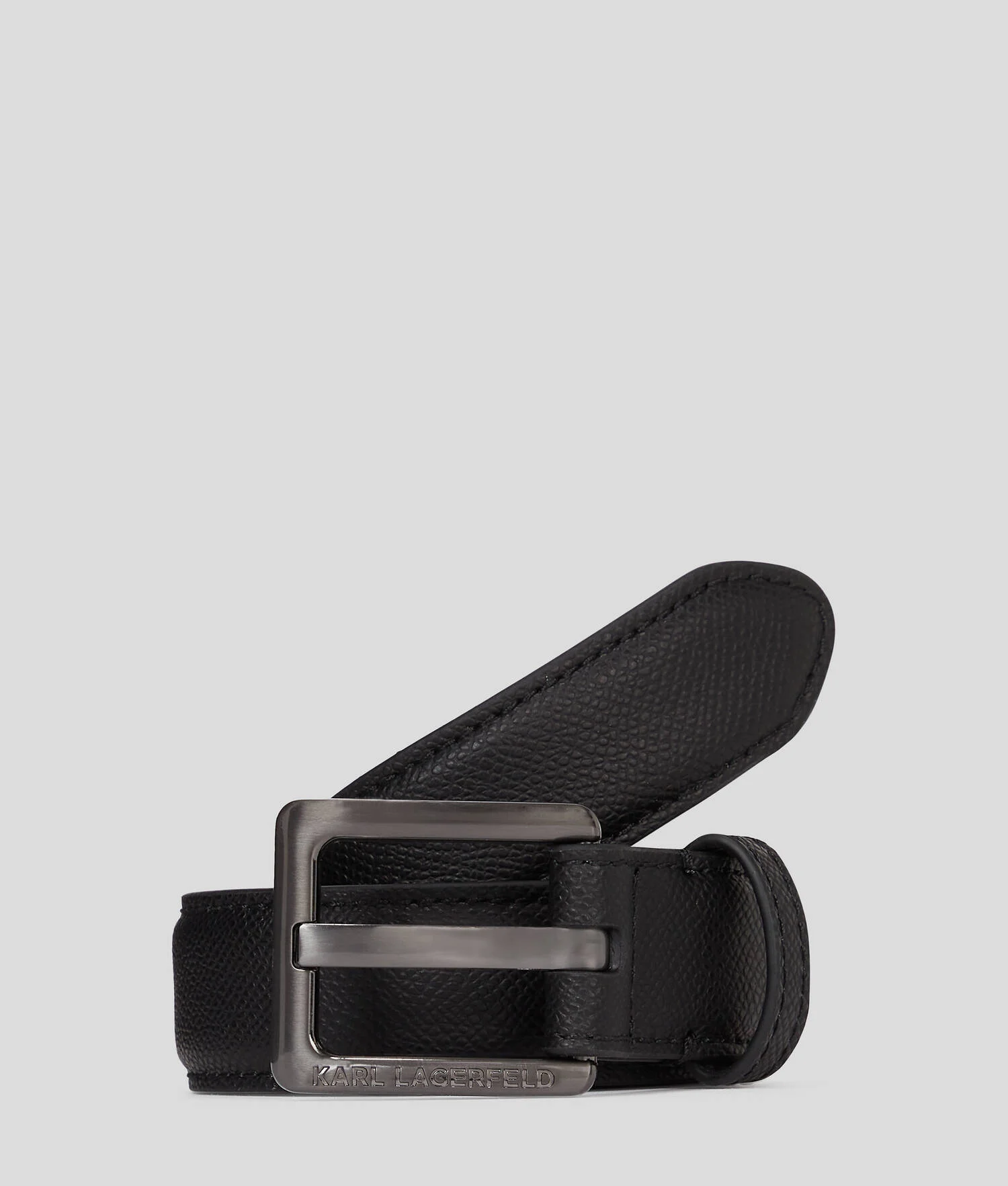 CEINTURE EN CUIR K/ESSENTIAL - Noir