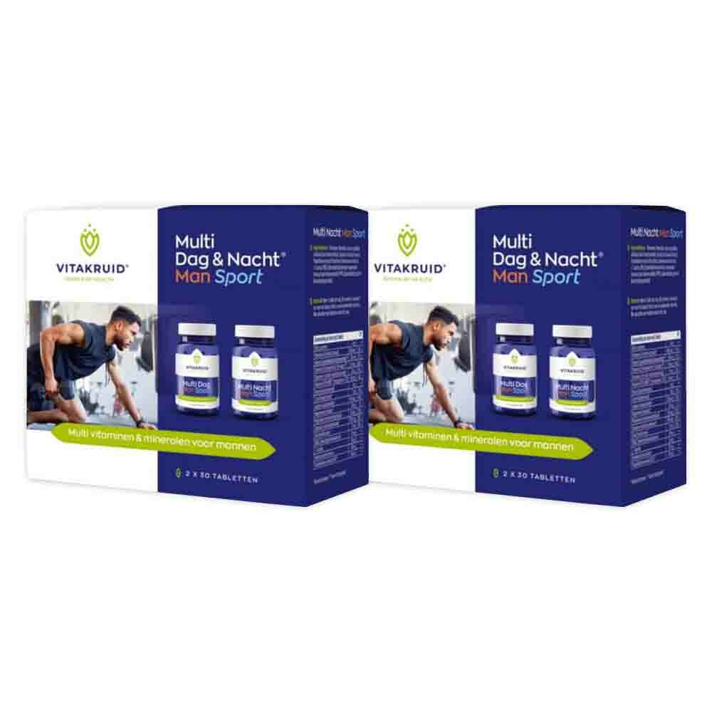 2x Vitakruid Man Sport Multi Dag Nacht60 tabletten