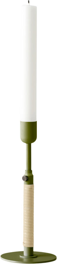 Audo Copenhagen Duca Candleholder, Olive Green Grøn & beige