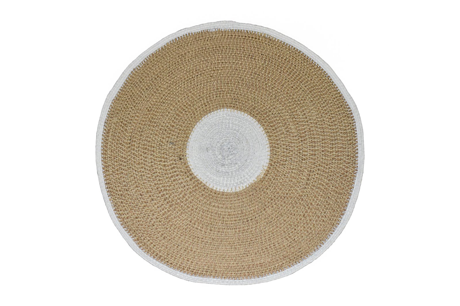Nara spisebrikke Jute og hvit Ø36,5 cm