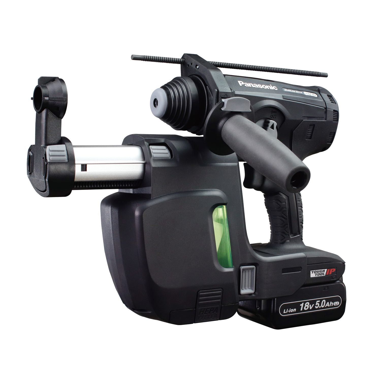 Panasonic EY1HD1J18V Accu boorhamer SDS-Plus 2,1J incl. stofafzuiging 14,4/18V 5.0Ah in Systainer