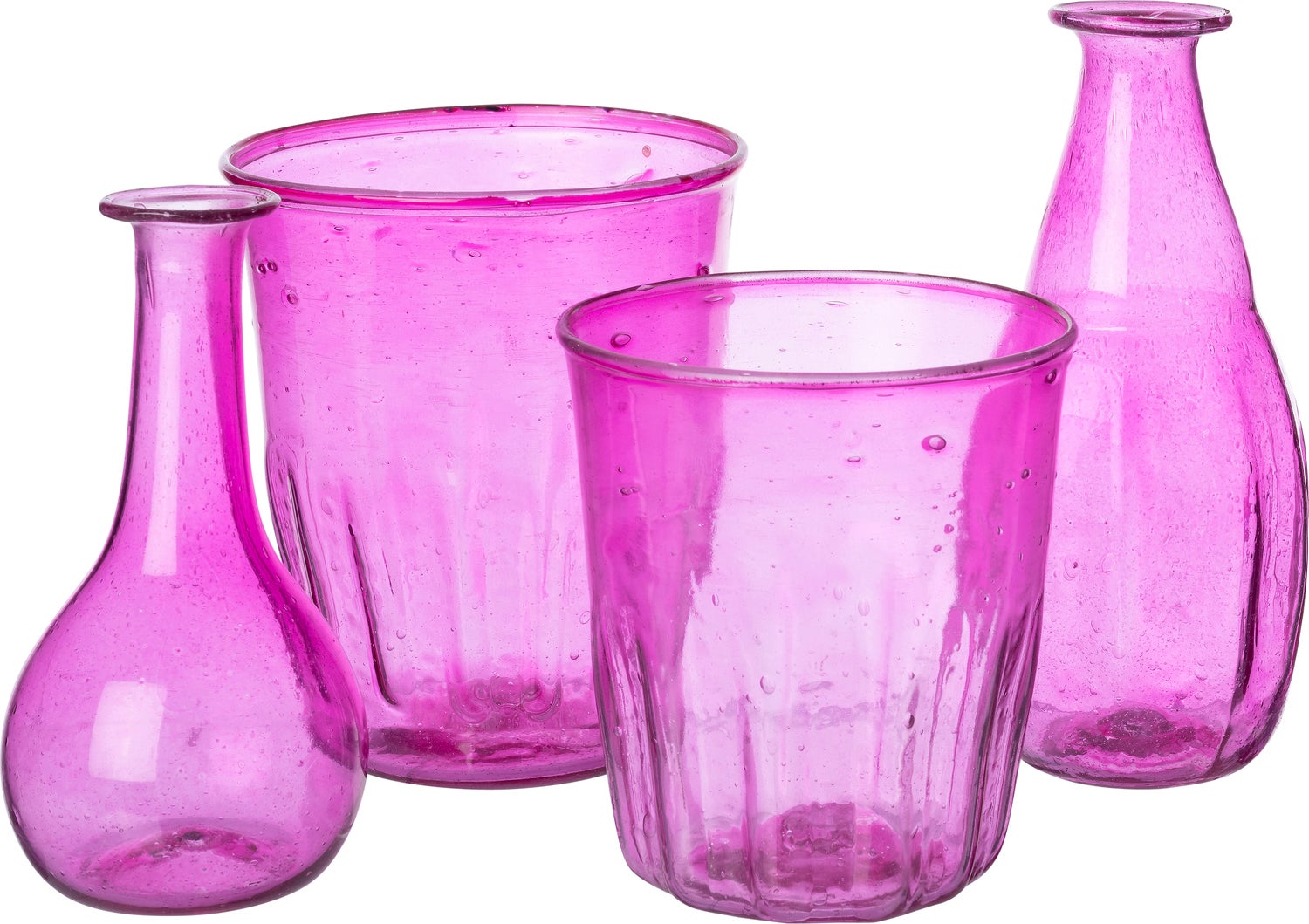 Intratuin vaas Bertha roze D 7 H 16 cm