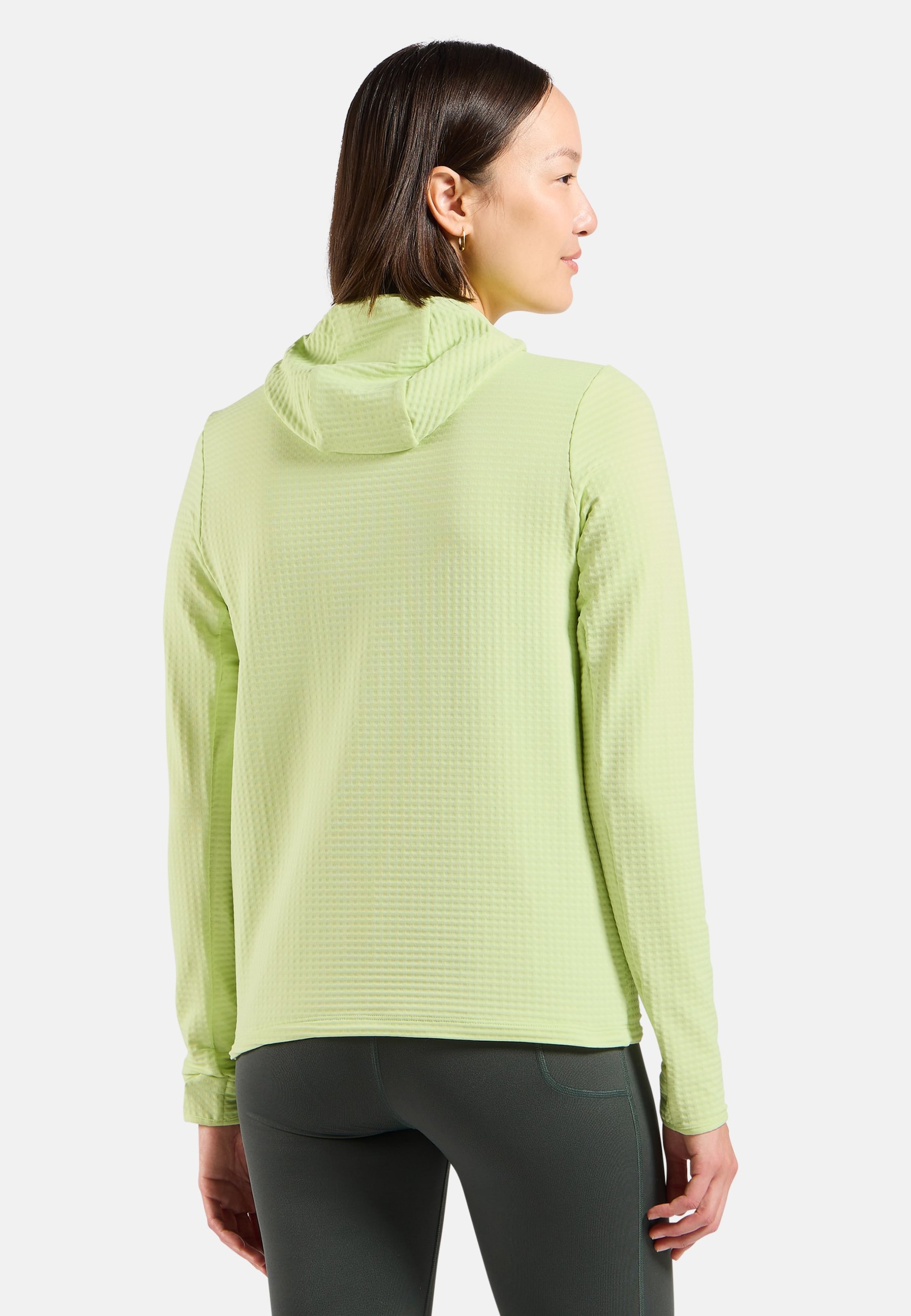 Essentials Thermal Laufhoodie in shadow lime