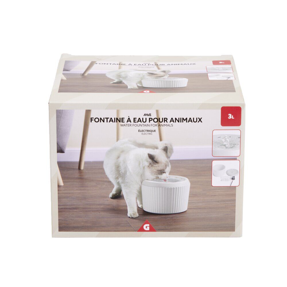 Fontaine à eau pour animaux 3L Ø20xH14cm